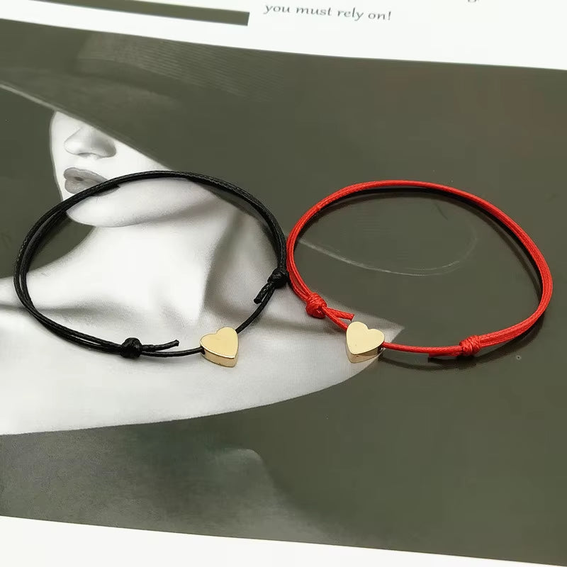 2 Pcs/Lots Fashion New Lucky Bracelet Adjustable Adjustable Rople Bracelet Gift for Friend Lover Couple Bracelet Dropshipping