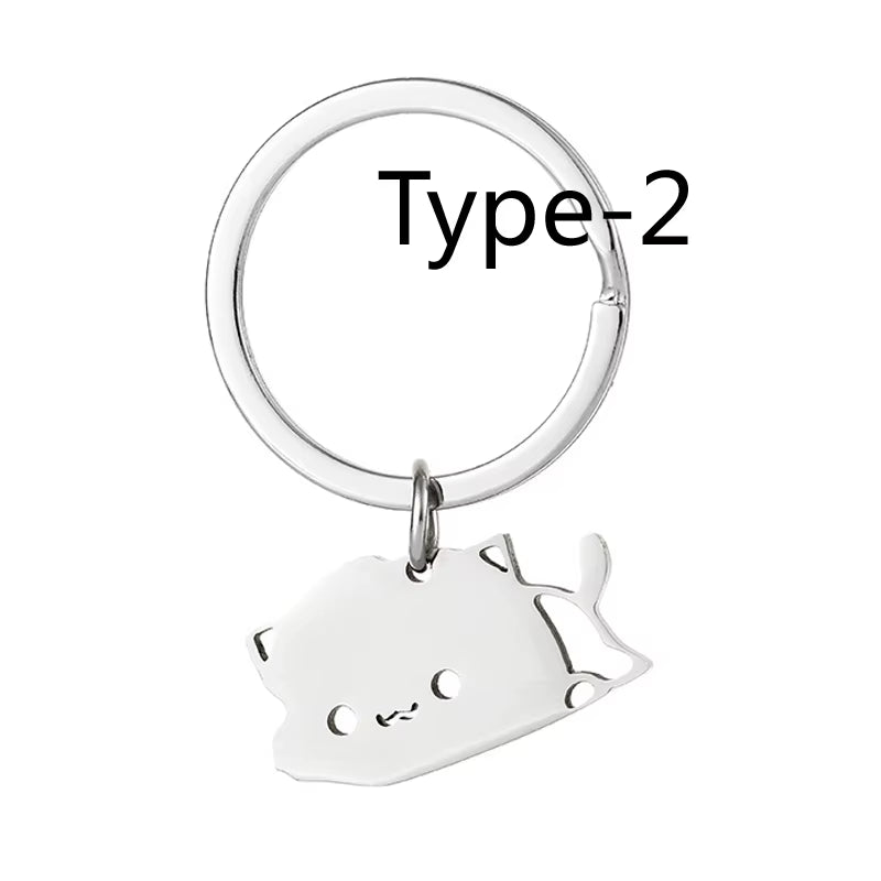 Couple Gift Keychain Cute Gift for Girlfriend Boyfriend Him Her Cat Lover Husband Wife Fiancée Cat Matching Gift